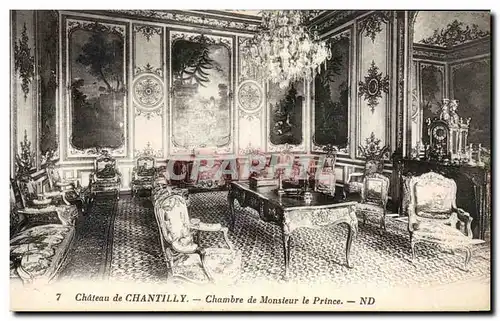 Chantilly - Chateau de Chantilly - Chambre de Monsieur le Prince - Ansichtskarte AK