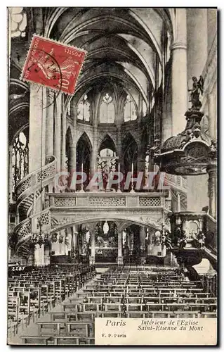 Ansichtskarte AK Paris Interieur de l&#39eglise Saint Etienne du Mont