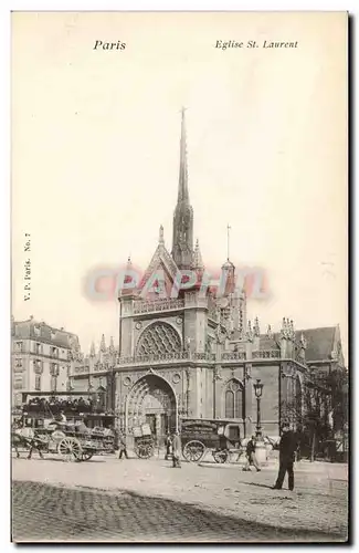 Cartes postales Paris Eglise Saint Laurent