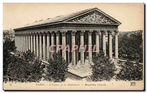 Cartes postales Paris Eglise de la Madeleine