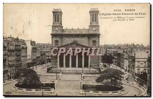 Cartes postales Paris Eglise Saint Vincent de Paul