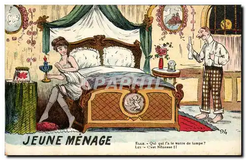 Humour - Couple - Jeune Menage - attractive card - Ansichtskarte AK