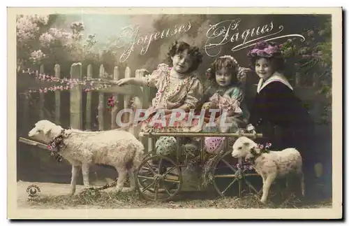 Fets - Joyeuse Paques - mouton - enfants - lamb - Cartes postales