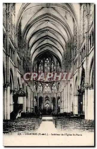 Cartes postales Chartres Interieur de l&#39eglise St Pierre