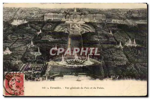 Ansichtskarte AK Versailles Vue generale du parc et du palais