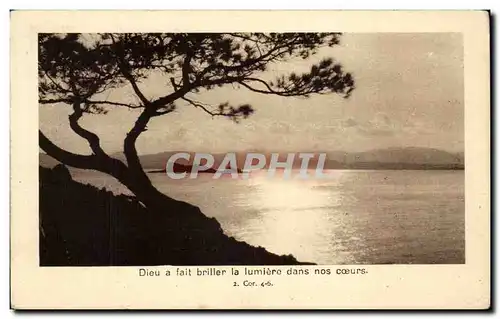 Cartes postales Dieu a fait briller la lumiere dans nos coeurs Baie de St Rephael