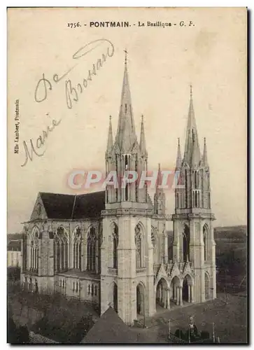 Cartes postales Pontmain La basilique