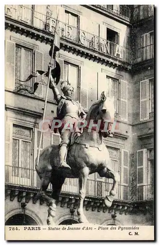 Paris Ansichtskarte AK Statue de Jeanne d&#39arc Place des Pyramides