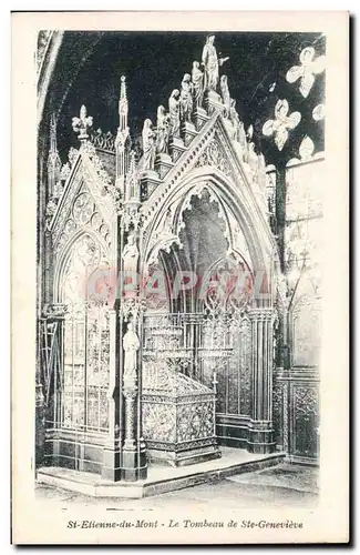 Cartes postales Paris St Etienne du Mont Le tombeau de Ste Genevieve