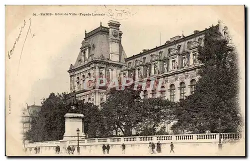 Ansichtskarte AK Paris Hotel de ville Facade laterale