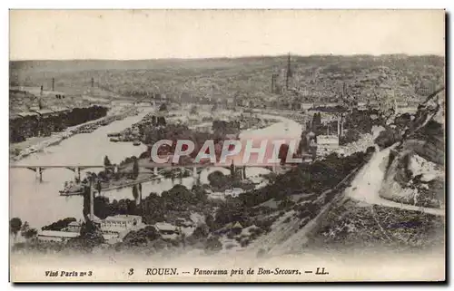 Rouen Ansichtskarte AK Panorama pris de Bon SEcours