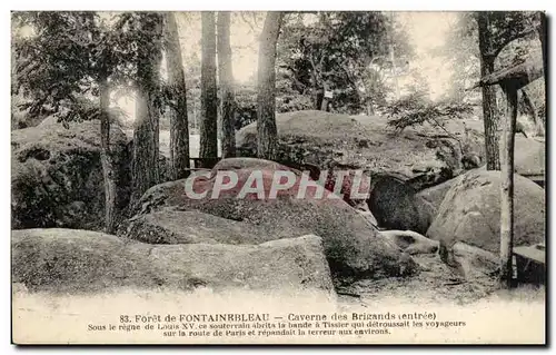 Ansichtskarte AK Foret de Fontainebleau Caverne des brigands