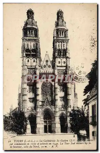 Cartes postales Tours La cathedrale St Gatien