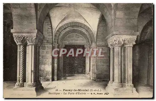 Cartes postales Paray le monial Basilique Porte d&#39entree