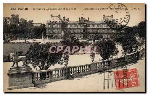 Ansichtskarte AK Paris Jardin du Luxembourg et Senat