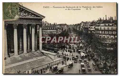 Paris Ansichtskarte AK Panorama des boulevards de la Madeleine des italiens et des Capucines