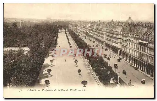 Paris Ansichtskarte AK perspective de la Rue de Rivoli