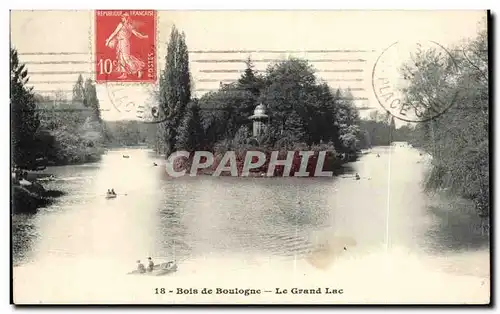 Paris Ansichtskarte AK Bois de Boulogne Le grand lac