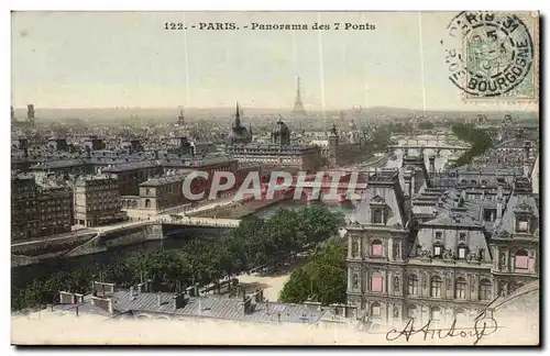 Paris Cartes postales Panorama des sept ponts