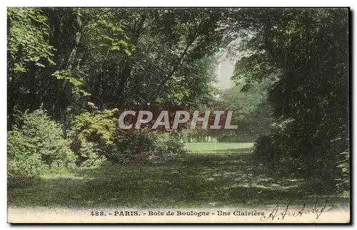 Paris Cartes postales Bois de Boulogne Une clairiere