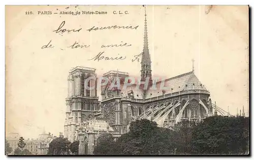 Paris Cartes postales Abside de Notre Dame