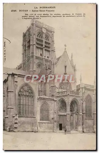 Cartes postales Rouen Eglise Saint Vincent