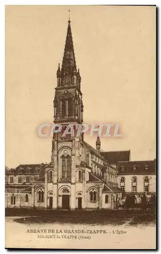 Cartes postales Abbaye de la Grande trappe L'eglise Soligny la TRappe