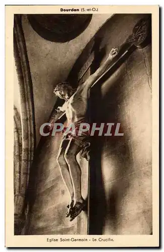 Ansichtskarte AK Dourdan Eglise Saint Germain Le crucifix