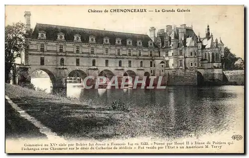 Ansichtskarte AK Chateau de Chenonceaux La grande galerie