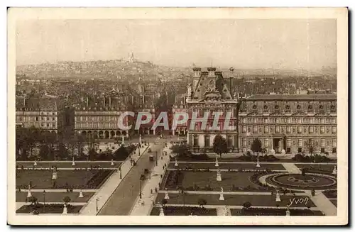 Ansichtskarte AK Paris Perspective sur la jardin des Tuileries Butte Montmartre et SAcre Coeur