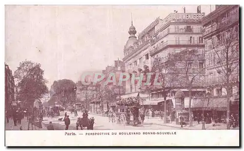 Cartes postales Paris Perspective du boulevard Bonne Nouvelle