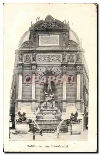 Cartes postales Paris Fontaine Saint Michel