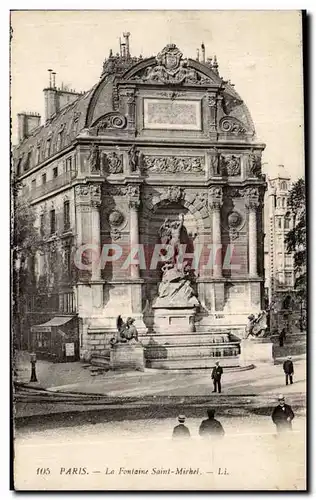 Ansichtskarte AK Paris Fontaine Saint Michel