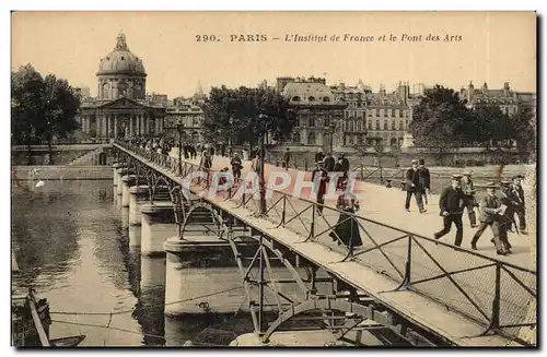 Ansichtskarte AK Paris L&#39institut de France et le pont des Arts