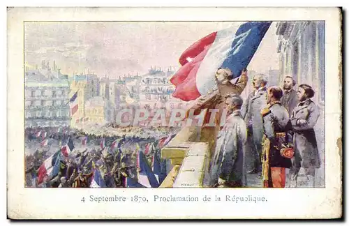 Ansichtskarte AK 4 Septembre 1870 Proclamation de la Republique