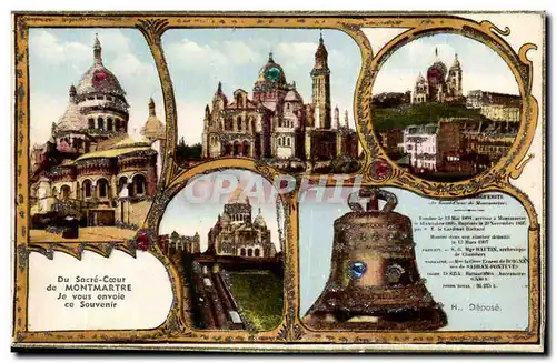 Cartes postales Fantaisie Paris Du Sacre Coeur de Montmartre