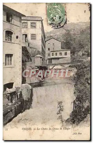 Cartes postales Thiers Les chutes du creux de l&#39enfer