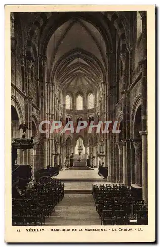 Cartes postales Vezelay Basilique de la Madeleine Le choeur