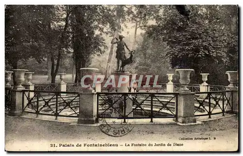 Ansichtskarte AK Palais de Fontainebleau La fontaine du jardin de Diane