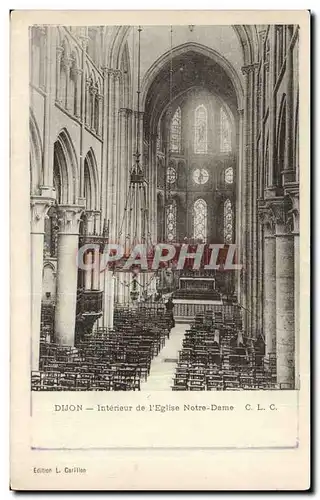Cartes postales Dijon Interieur de l&#39eglise Notre Dame