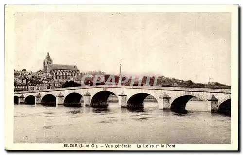 Ansichtskarte AK Blois Vue generale La Loire et le pont