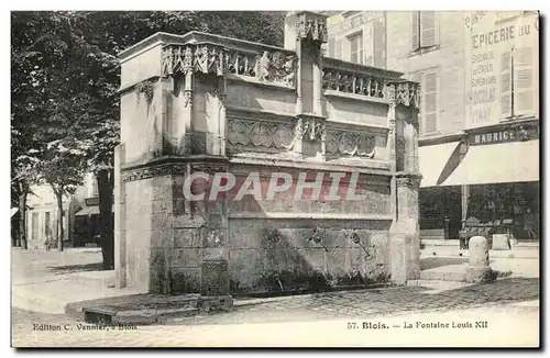 Ansichtskarte AK Blois La fontaine Louis XII