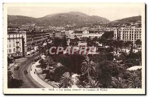 Cartes postales Nice les jardins Albert 1er et l&#39avenue de Verdun