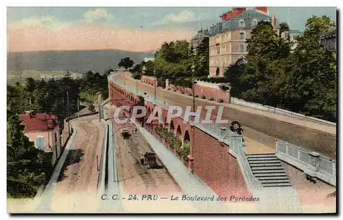 Cartes postales Pau le boulevard des Pyrenees