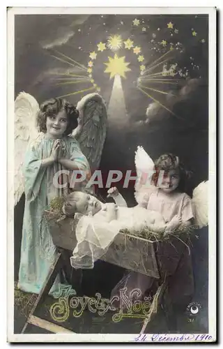 Ansichtskarte AK Fantaisie Enfants Ange Angel Joyeux Noel Christmas