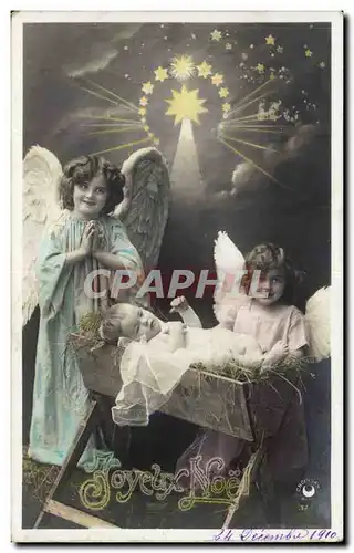 Cartes postales Fantaisie Enfants Ange Angel Joyeux Noel Christmas