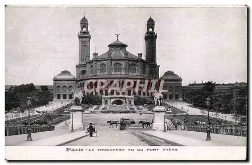 Cartes postales Paris Trocadero vu du pont d&#39iena