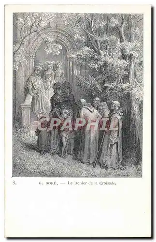 Cartes postales Fantaisie Gustave Dore Le denier de la croisade