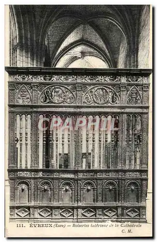 Evreux Cartes postales Boiseries interieur de la cathedrale