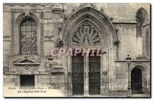 Ansichtskarte AK Conches Portail de l&#39eglise Ste Foy